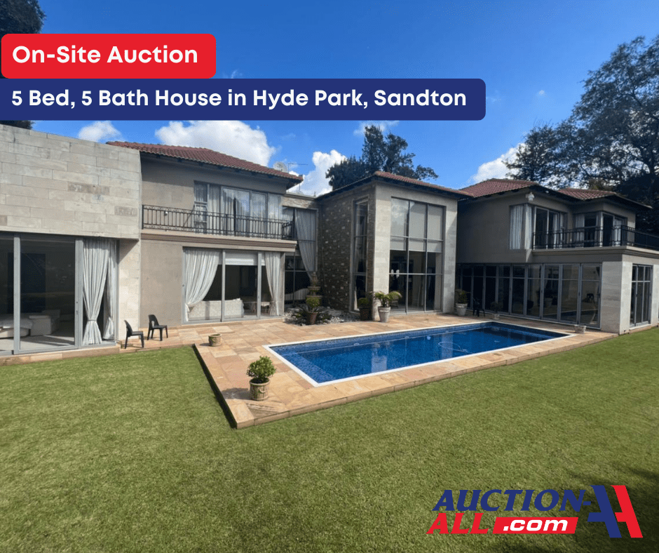 On-Site Auction: 5 Bed 6 Bath House in Hyde Park, Gauteng